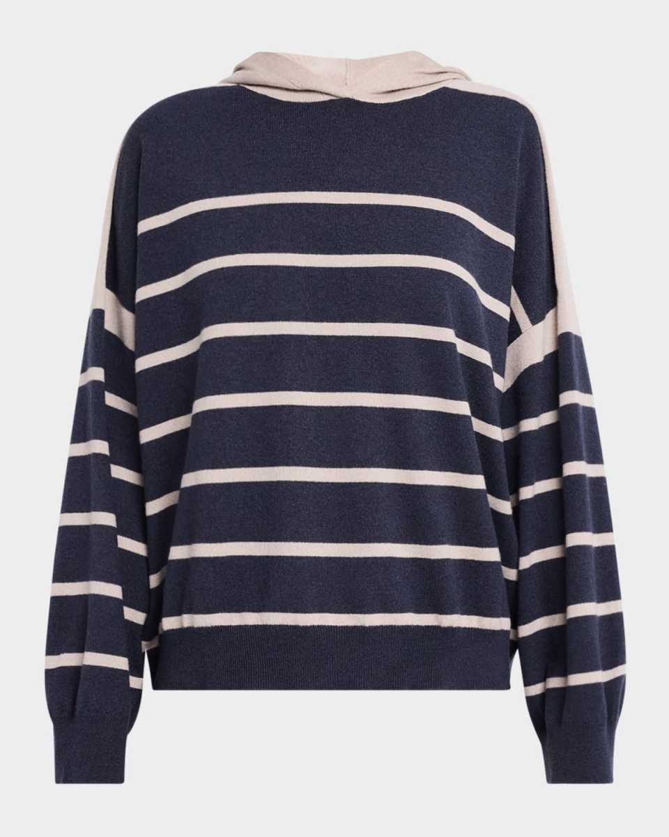 Striped Cashmere Hoodi